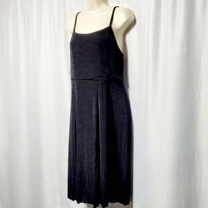 80s VTG Balera Black Midi Dress Women's (XL) Made in USA